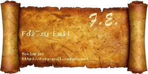 Füzy Emil névjegykártya
