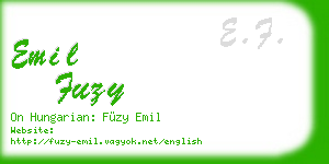 emil fuzy business card